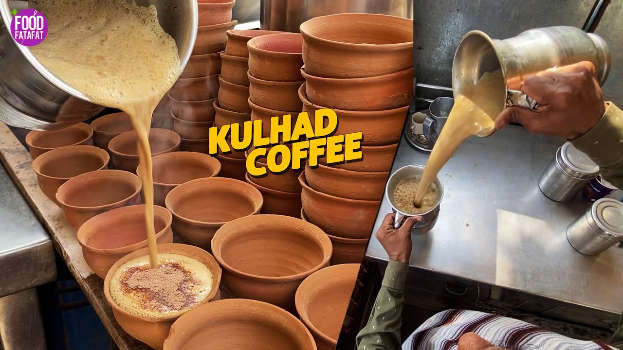 HOT Kulhad Coffee with Chocolate | Varanasi Street Food | Food Fatafat