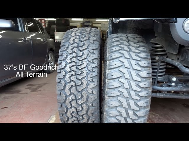 37 INCH BF Goodrich TIRES on my JEEP WRANGLER!!! Review & Comparison  between 35s & 37s - YouTube