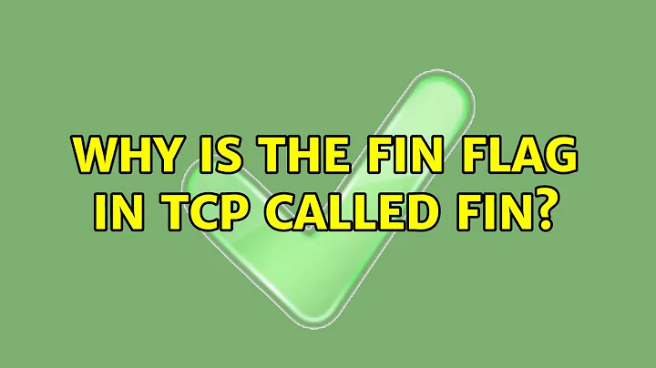 Why is the FIN flag in TCP called FIN?