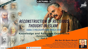 Lecture # 01 - Part # 02 - Reconstruction of Religious Thought in Islam - Maj Gen (R) Qasim Qureshi
