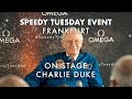 Presentation by NASA Astronaut Charlie Duke during the Speedy Tuesday Event in Frankfurt.
