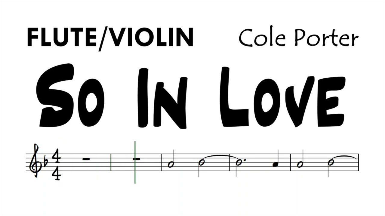 So In Love Flute Violin Sheet Music Backing Track Play Along Partitura