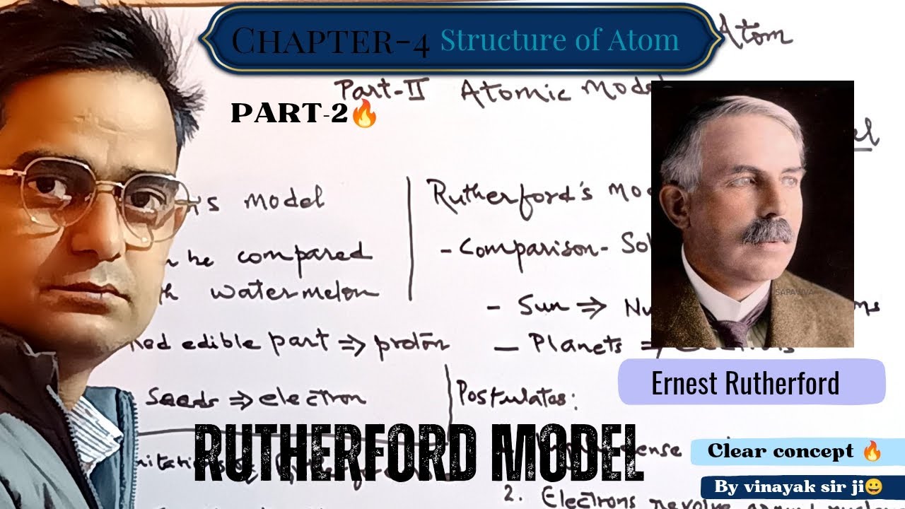 Class 9th. Science - Chapter 4. Structure of the Atom. Part 2- Atomic models - Rutherford model 