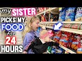 My Baby Sister Picks My Food For 24 Hours 