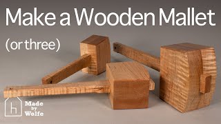 Make a Wooden Mallet:  Making Three Wooden Joiner Mallets