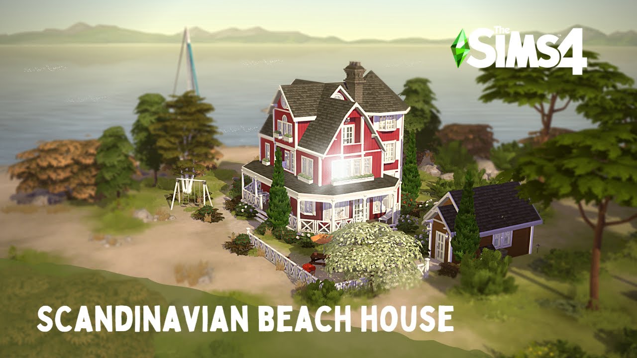 Scandinavian Beach House | Sims 4 Speed Build | No CC - YouTube