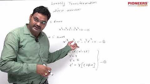 Lecture 03 Relativity & Mathematical Physics B.Sc. Part 2nd By Hada Sir, Pioneers Academy Kota