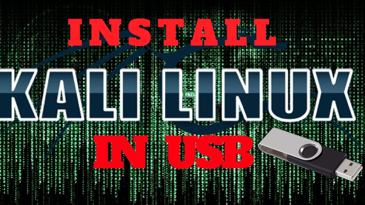How To Install Kali Linux/Linux on a USB Flash Drive. Easy Way! - YouTube