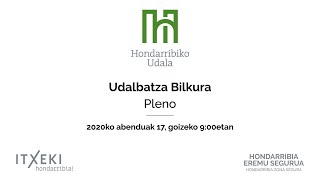 Udalbatza ohiko bilkura / Pleno municipal - 2020/12/17