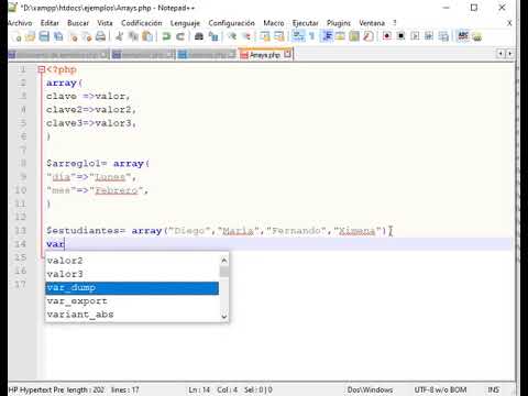 Arrays en php 7 - YouTube