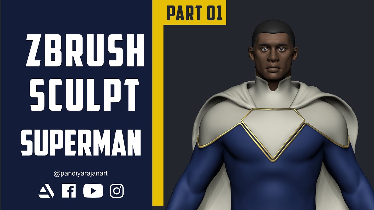 Zbrush Sculpt Superman Part 1 - YouTube