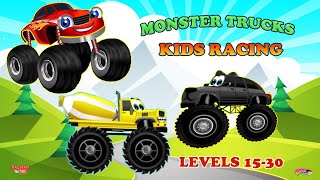 Monster Trucks Kids Racing - Levels 15 to 30
