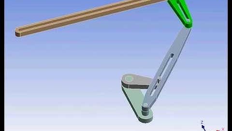 A Quick Return Mechanism Modeled in Rigid Body Dynamics of ANSYS