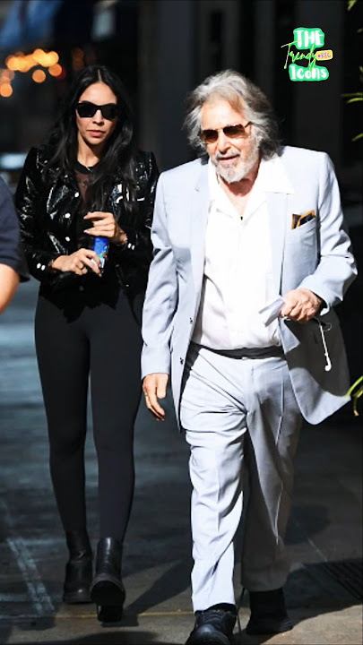 Al Pacino and Noor Alfallah – a walk through time 🌟 #alpacino #hollywood #friends #love