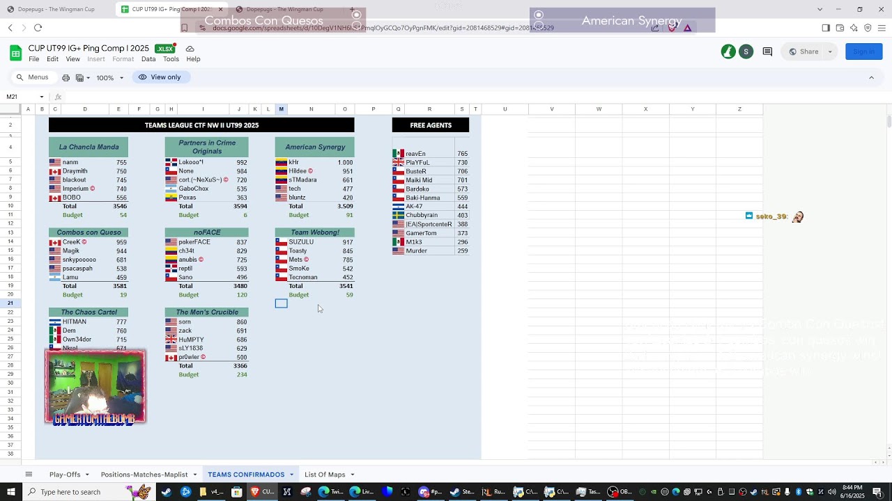 |UT| American Synergy VS Combos Con Quesos 5v5 NWCTF PICO Tournament!