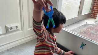 Çağlayan And Yuşa Plays With Spider-Man Walker Figure Toys Funny Kids Video