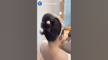 Hướng dẫn tạo kiểu tóc cô dâu búi cao | Hạnh Phạm