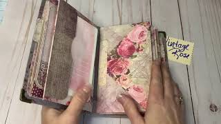 Vintage Rose Envelope Journal/Ephemera Storage Flip-Through - SOLD