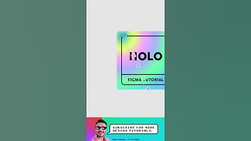 Holo Sticker Effect in Figma Tutorial🌟 #shorts
