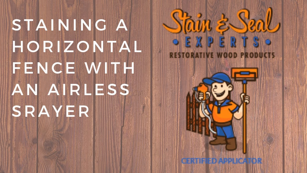 How to Stain a Horizontal Fence with an Airless Sprayer - YouTube