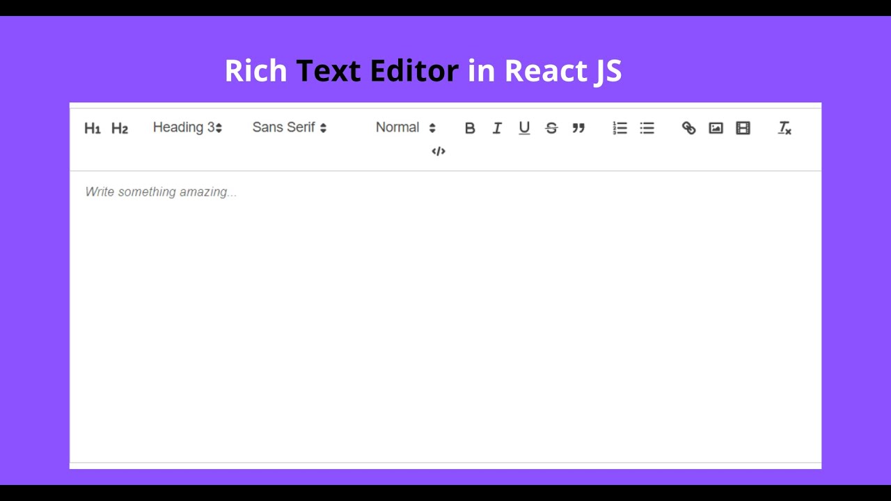 Build Rich Text Editor In React Js