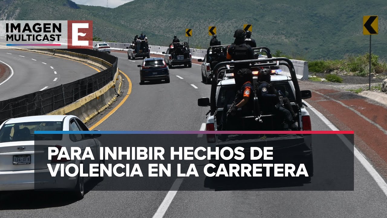 Operativo policiaco en la Autopista del Sol para dar mayor seguridad a conductores
