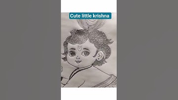 cute little krishna drawing #drawing #krishna #shortvideo #shortsfeed #art #shorts #short #painting