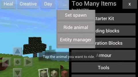 Mcpe script Mod | Too Many Items Mod