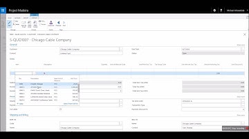 Creating a Sales Quote Within Project Madeira