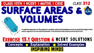 Exercise 13.1 Q.6 - Surface Areas and Volumes Maths Chapter 13 Class 10 NCERT Solutions CBSE । eGURU