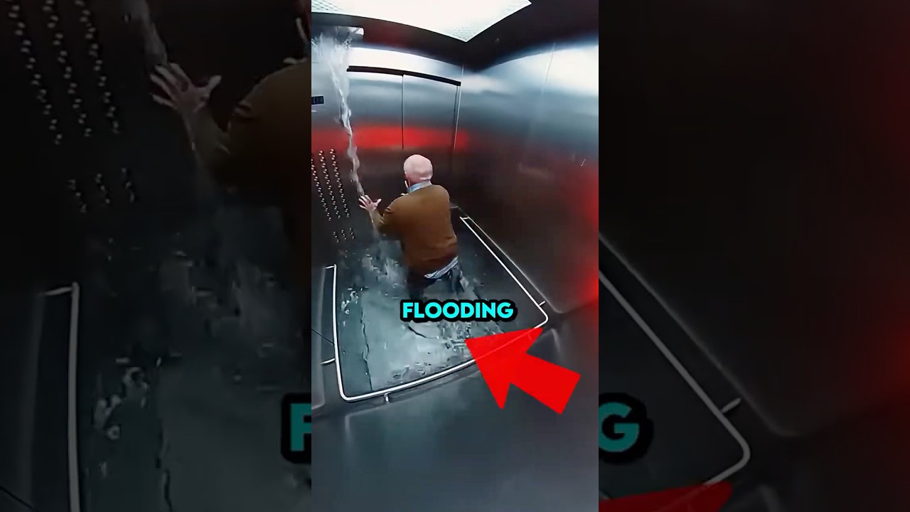 Why Grandpa Couldn&rsquo;t Fight the Rising Water in the Elevator? 😢 #shorts