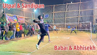 Outdoor Badminton Match Utpal & Sandipan Vs Abhishek & Babai #shuttlershubho #outdoorbadmintonmatch