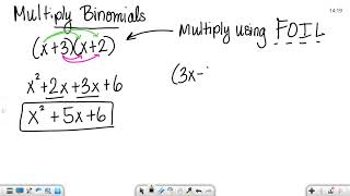 MTH100 Multiply Polynomials 5 2