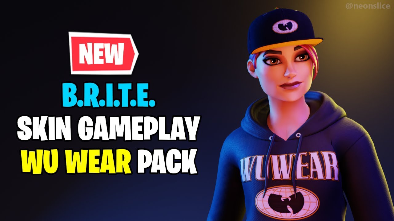 B.R.I.T.E. skin gameplay Fortnite Wu Wear Bundle YouTube