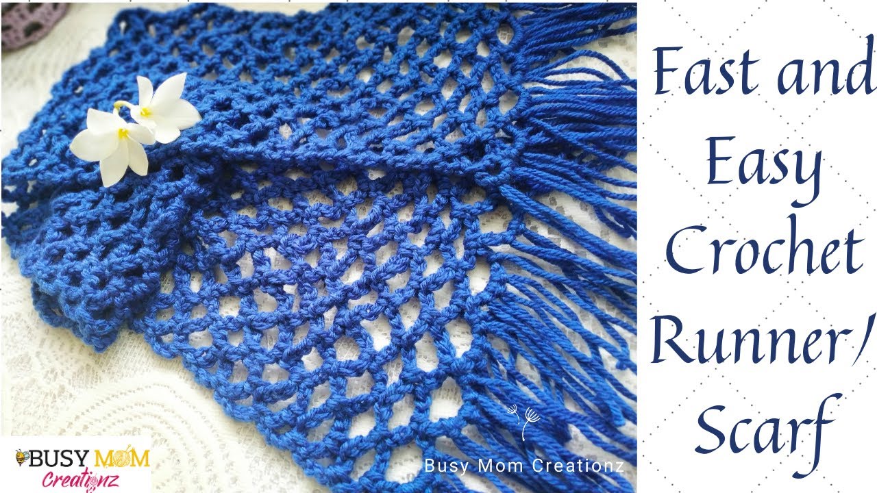 Fast and Easy Crochet Table Runner/ Scarf