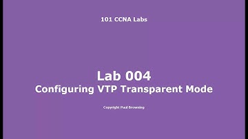 CISCO TUTORIAL- Configuring VTP Transparent Mode