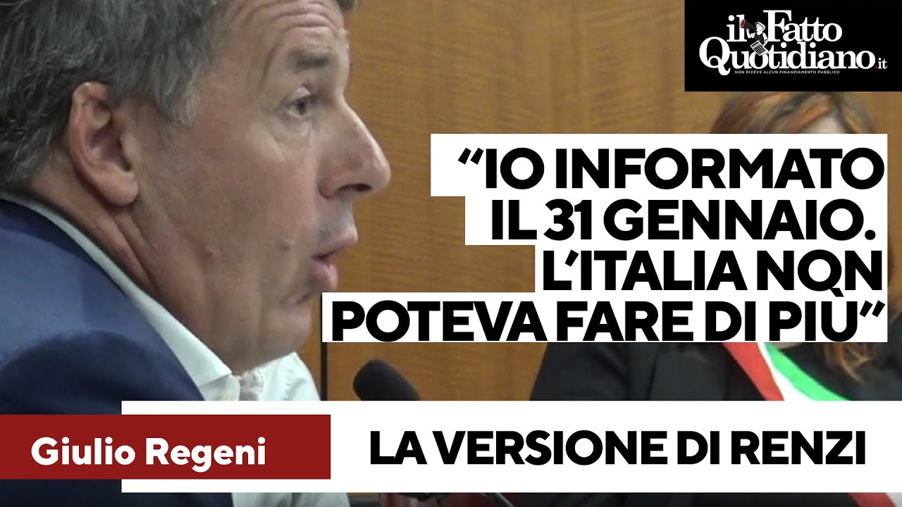 Regeni, la versione di Renzi: 