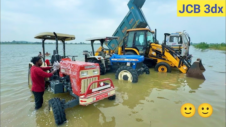 Washing My TATA Dump Truck | Swaraj 855 Fe | New Holland 3630 4x4 | JCB 3dx | Bajaj Auto CNG in Pond