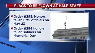 Governor Tony Evers signs executive orders for flags to be flown at half-staff