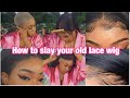 HOW TO EASILY INSTALL AND MELT AN OLD LACE WIG FOR BEGINNERS FT STACIAN_BEAUTY
