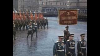 Soviet Army Victory Parade 1945 in Color Парад Победы