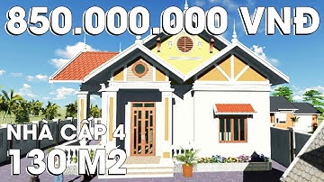Mẫu Nhà Cấp 4 Đẹp 130m2 Giá 850 Triệu Tại Tân Yên Bắc Giang Do Kisato Thiết Kế