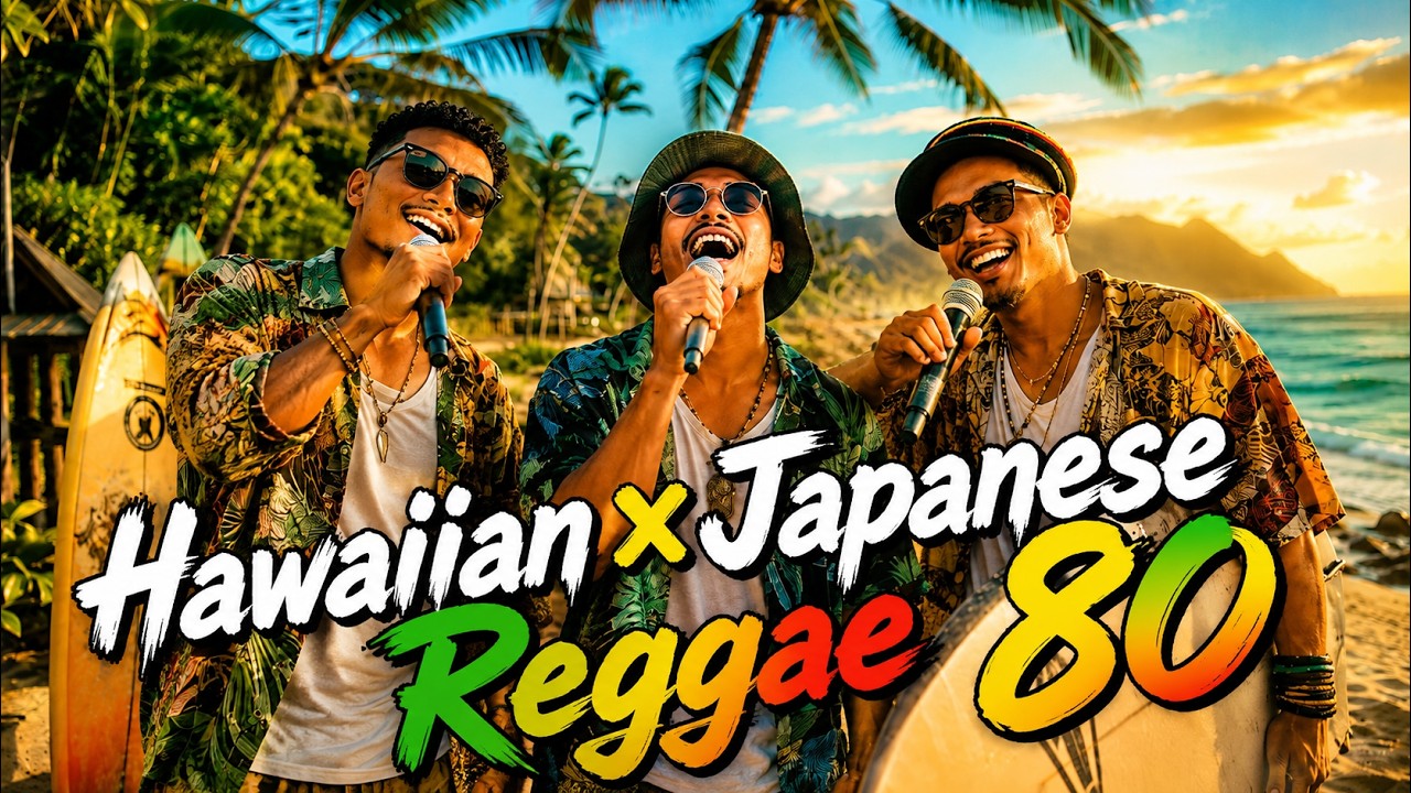 Hawaiian×Japanese Reggae80【夏の夜⭐️】M.Vo.3人 - YouTube