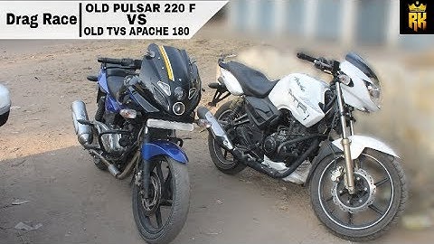OLD Pulsar 220 F VS OLD TVS Apache 180 (Drag Race) :-
