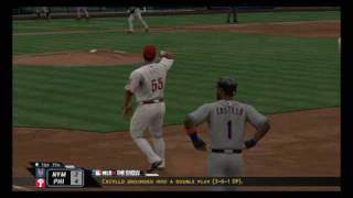 MLB 10 The Show PHI vs NYM back to back homerun by Utley and Howard