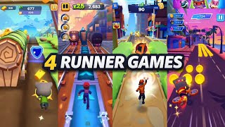 4 Best Runner Games Battle 🔥 Talking Tom Hero Dash vs Subway City vs Metroland vs Subway Surfers screenshot 5