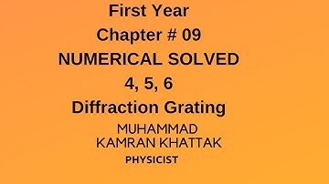 First Year Physics Chapter 09, Nature of Light, Numerical solved 4,5,6
