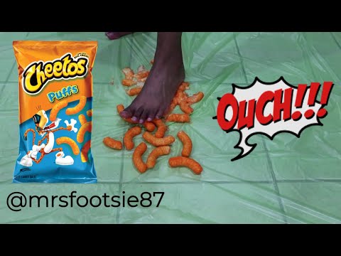 Feet Crushing Cheeto Puffs #ASMR #OH