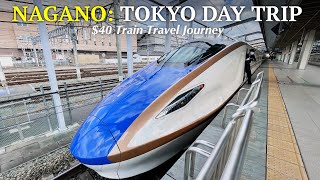 $40 Day Trip from TOKYO Exploring NAGANO, Japan | Shinkansen, Street Food, Hot Spring