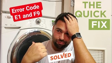 How to fix Washing Machine Error Code F9 E1 QUICK FIX